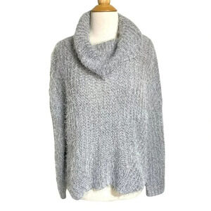 Fever XL light gray‎ fluffy cowl neck sweater
